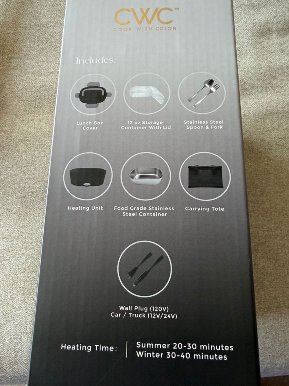 CWC Electric Food Warmer in Black and Gray - Picture 2 of 5